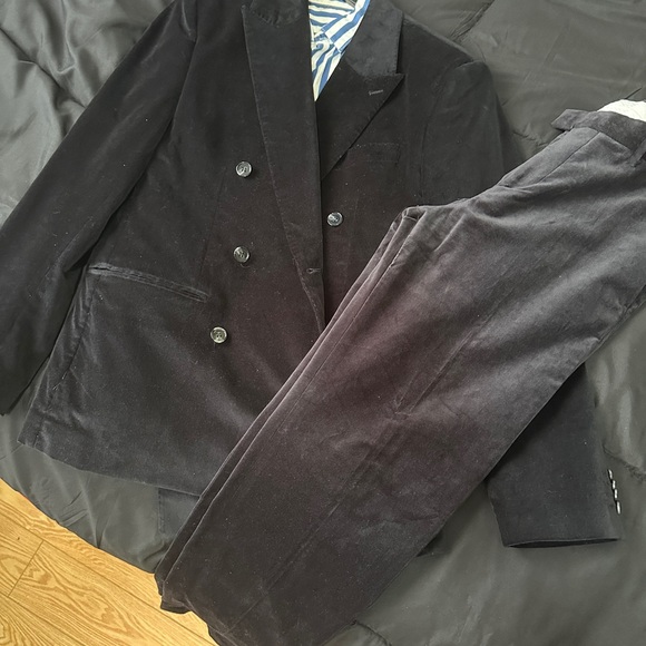 Black Velvet Suit Jacket and Pants
